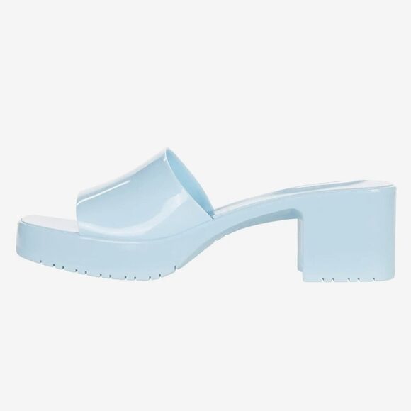 Steve Madden Harlin Blue Jelly Open Toe Slide Sandal - Picture 4 of 14